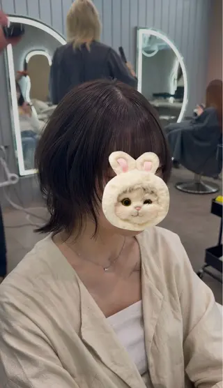 ミディアム ヘアアレンジ 🌻夏の透明感カラー 🩵韓国レイヤー櫻井のヘアスタイル