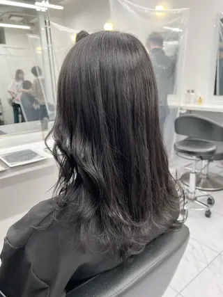 ミディアム カラー パーマ ヘアアレンジ メンズ キッズ ネイル マツエク・マツパ アイブロウ 上品＆韓国風 🥀海心🥀のヘアスタイル