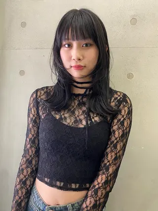 ミディアム カラー 砂原 ひよりのヘアスタイル
