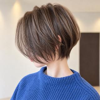 ショート カラー 朝ラク/大人ショート /銀座/若狭真央のヘアスタイル
