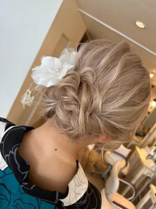 セミロング ヘアアレンジ 早朝、日祝セット🉑 TSUBASAのヘアスタイル
