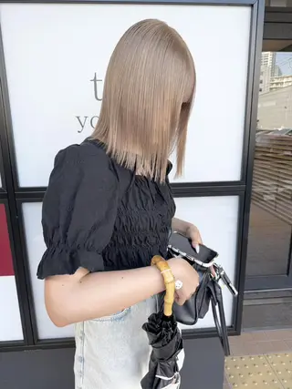 ミディアム カラー AIRI🦋ブリーチ /レイヤー🦋のヘアスタイル
