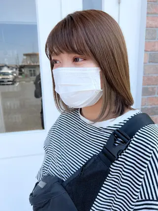 ミディアム カラー パーマ YURAGI🤍 SAEのヘアスタイル