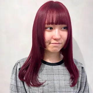 セミロング カラー デザインカラー/パー マ🦖外岡咲希🦖のヘアスタイル