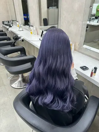 セミロング カラー パーマ ヘアアレンジ メンズ キッズ 韓国系🇰🇷🩶 艶暗髪/MEIのヘアスタイル