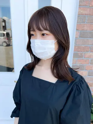 セミロング YURAGI🤍 SAEのヘアスタイル