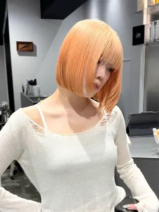 ミディアム Bob&ハイトーン 専門家CHIHIROのヘアスタイル