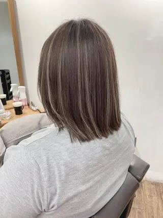 ミディアム カラー ハイライト⭐️上野 高広のヘアスタイル