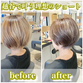 ショート カラー 渡部雄大 ショート/縮毛矯正のヘアスタイル