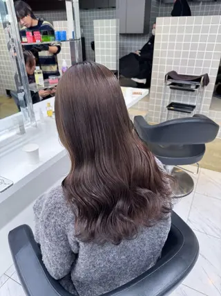 セミロング カラー ヘアアレンジ Over hair_ misakiのヘアスタイル
