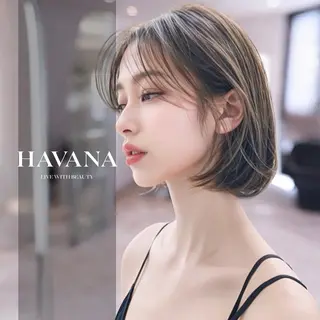 ショート カラー HAVANA.天神 【レイヤー/ボブ】のヘアスタイル