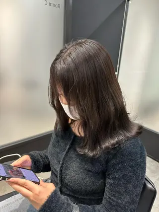 ロング カラー ヘアアレンジ 縮毛矯正/髪質改善/ ブリーチ毛/木元渓太のヘアスタイル