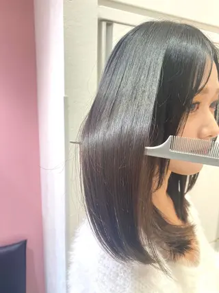 セミロング 🌈髪質改善/縮毛矯 正特化🌈鈴木一寿のヘアスタイル