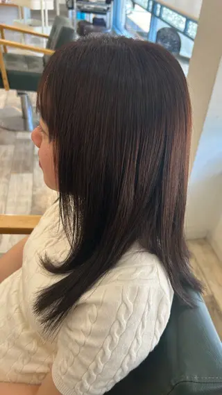 セミロング カラー 青木 優雅のヘアスタイル