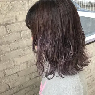 セミロング カラー Oopsレイヤー 加藤澄都のヘアスタイル