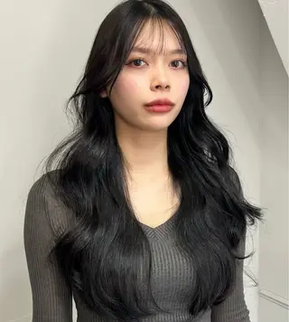 ロング カラー ヘアアレンジ レイヤーカット×髪質 改善🇰🇷シオリのヘアスタイル