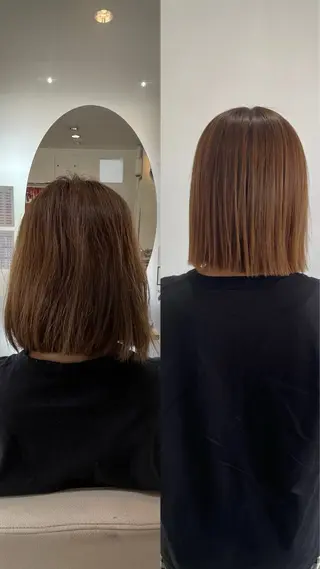 ミディアム 野村 奈里亜のヘアスタイル
