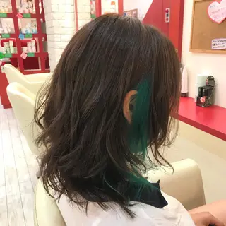 ミディアム カラー 櫻井 なんなのヘアスタイル