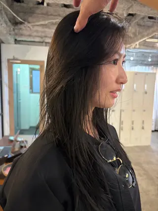 セミロング カラー yu maのヘアスタイル