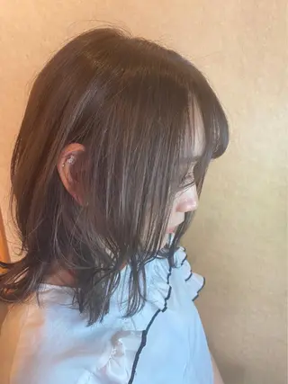ミディアム カラー パーマ marron 加瀬のヘアスタイル