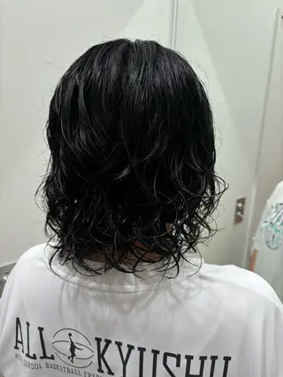 ミディアム パーマ 小顔似合わせカット ┊︎*AYANO*のヘアスタイル
