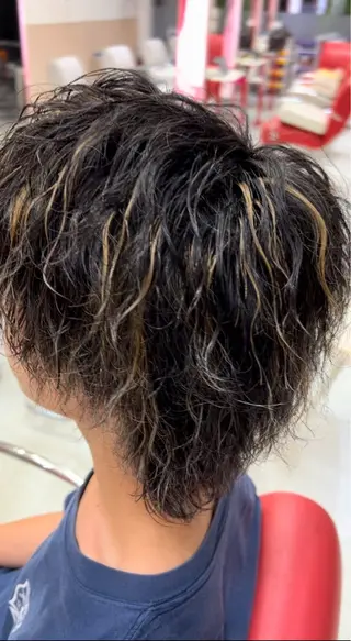 カラー パーマ メンズ 新宿 /ハイトーン /透明感 yu.🐺のヘアスタイル