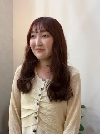 セミロング カラー パーマ ラフパーマ🤎ベージ ュカラー🤎annaのヘアスタイル