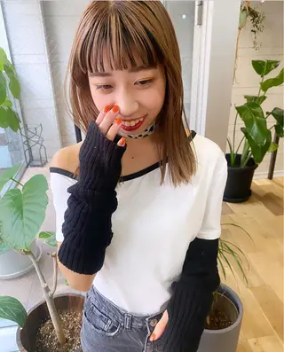 ミディアム カラー ヘアアレンジ ウルフカット モデル募集中！ミカのヘアスタイル