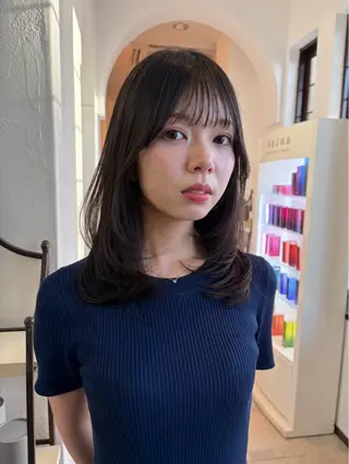 ミディアム 藤原 蓮のヘアスタイル
