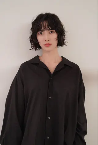 ミディアム パーマ 岡崎パーマ noiのヘアスタイル