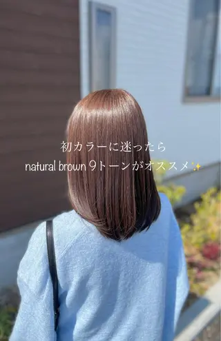 ミディアム カラー 堀口 彩佳のヘアスタイル