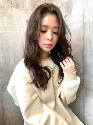 ロング カラー パーマ メンズ縮毛矯正 細谷碧海のヘアスタイル