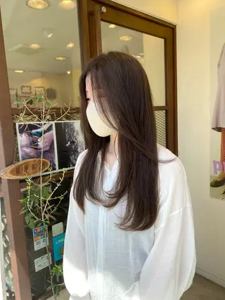 ロング カラー ウチダ ユウヤのヘアスタイル