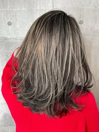 ミディアム カラー 沖縄東京2拠点美容師 mamicoのヘアスタイル