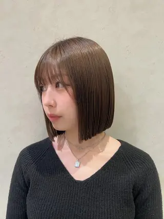 ミディアム ボブ／ストレート🎀 harukaのヘアスタイル