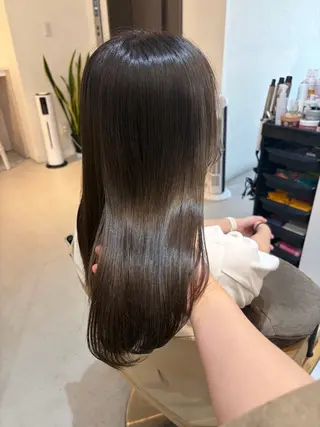セミロング ✨色持ちの良い艶 カラー✨蟹江真世のヘアスタイル