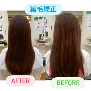 セミロング 縮毛矯正モデル募集中 美容室HATSUのヘアスタイル