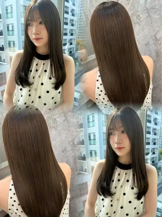 セミロング カラー 💎あおい💎大宮 🦋ワンカラー🦋のヘアスタイル