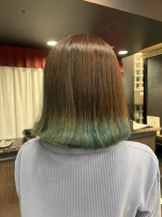 ミディアム 推し活カラー/ アレンジ🩵ayaのヘアスタイル