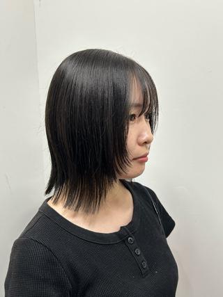 ミディアム 酸性ストレート/ ボブ/暖色/リコのヘアスタイル