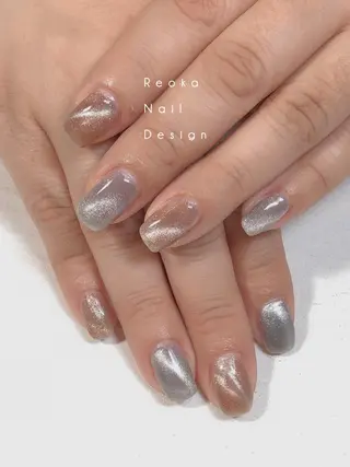 セミロング ネイル Blowe ニュアンスのネイルデザイン
