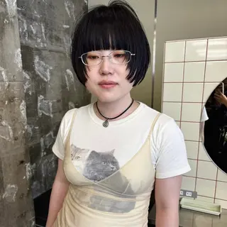 ショート カラー パーマ ヘアアレンジ メンズ キッズ デザインパーマ レイヤーカット 郁美のヘアスタイル
