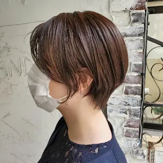 ショート カラー 韓国風レイヤーカット 上手く丁寧早い/マツのヘアスタイル