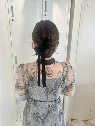 ロング ヘアアレンジ 黒阪 なみのヘアスタイル