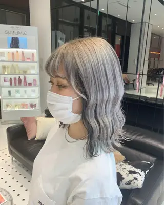 ミディアム カラー ヘアアレンジ 🎀透明感カラー 韓国ヘア🎀mahoのヘアスタイル