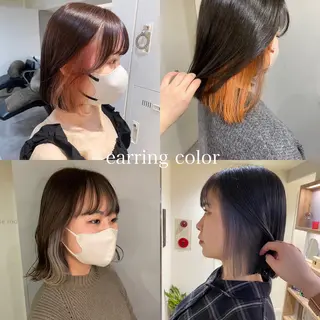 ミディアム カラー ヘアアレンジ ボブ /ニュアンス/ satomi🧸💖のヘアスタイル