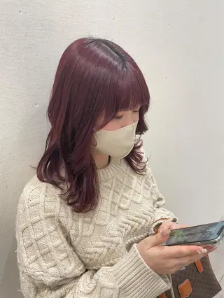 カラー 店長 MANAMI 艶カラー／骨格ボブのヘアスタイル