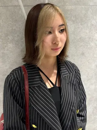 ミディアム カラー けー すけのヘアスタイル