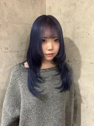 セミロング カラー パーソナルカラー 診断🍀マリンのヘアスタイル