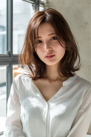 ミディアム ku-to WAKABAのヘアスタイル